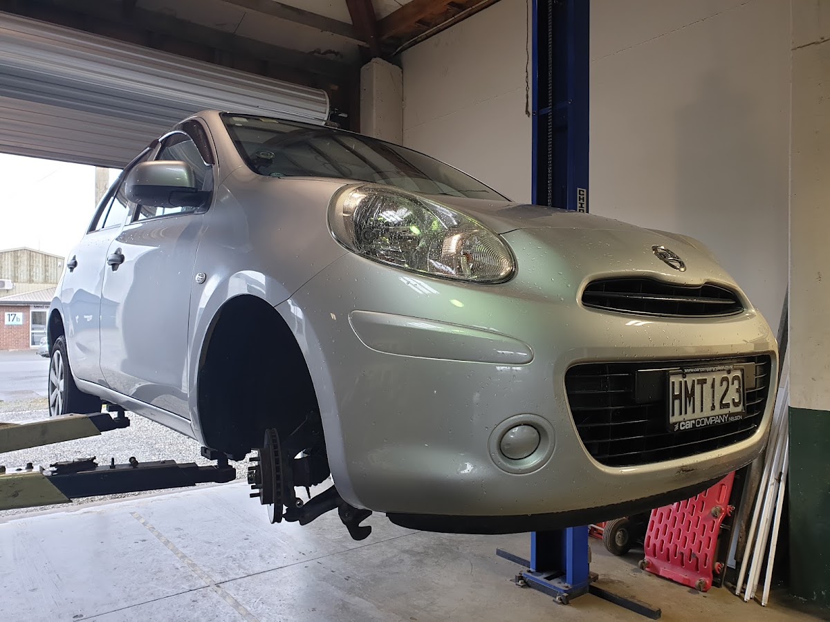 Front suspension and brake work underway at Teviot Street Autos